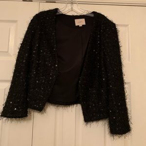 Gorgeous black sequin jacket Loft size 4